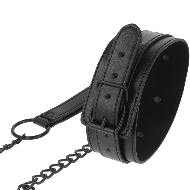Vegan Leather Fetish Bondage Collar