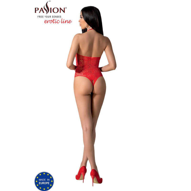 Red Mesh Bodystocking - One Size