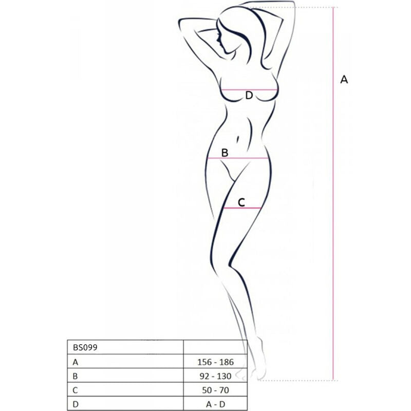 BS099 White Mesh Bodystocking