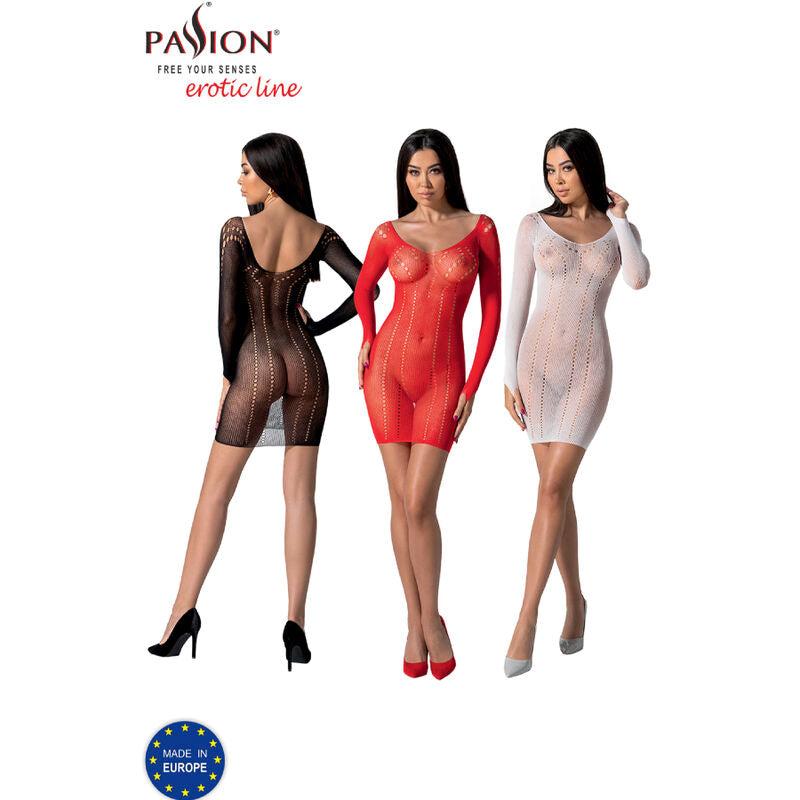 Red Fishnet Bodystocking One Size