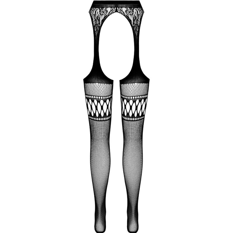 Black Tights With Attached Garters
