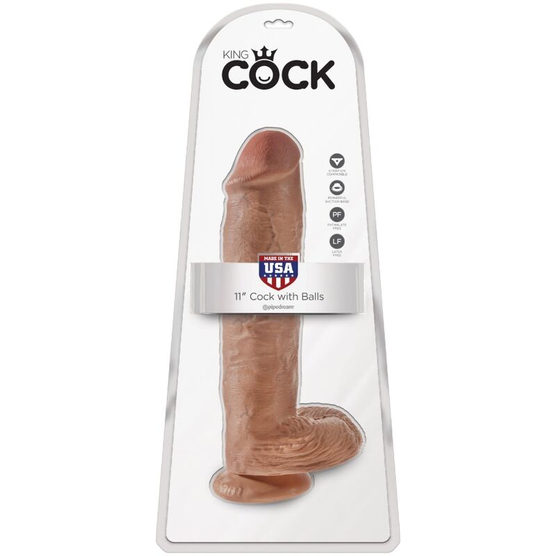 Dildo Realista Caramelo com Testículos de 22,6 cm