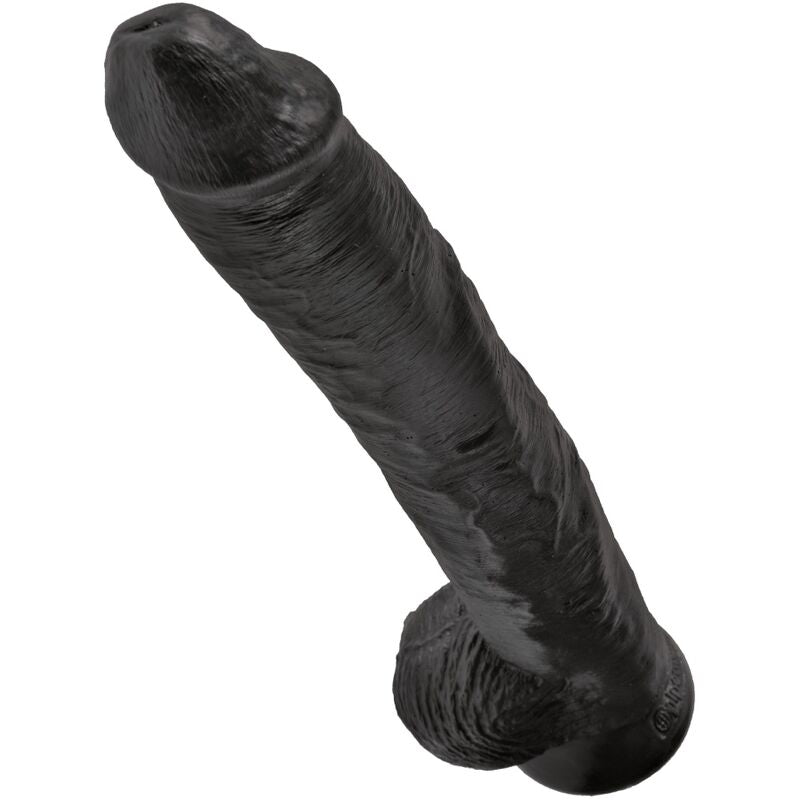 Realistic 12-Inch Black Penis with Balls