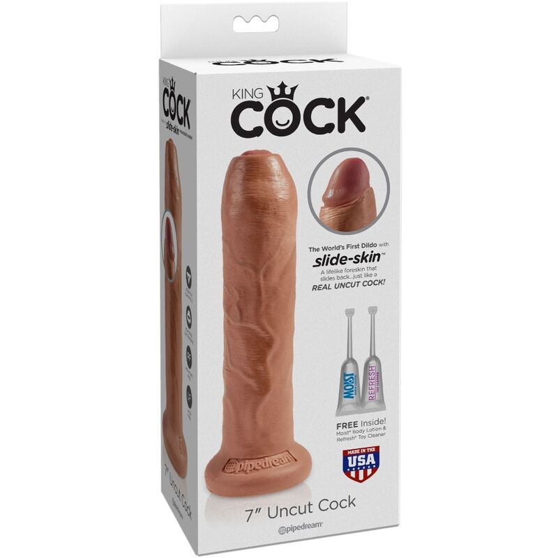 Realistic Uncut Caramel Penis 17.8cm