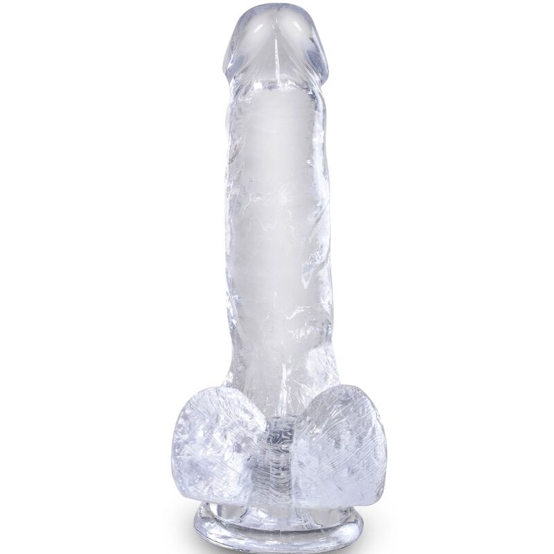 Transparent Realistic Dildo with Balls 13.5cm