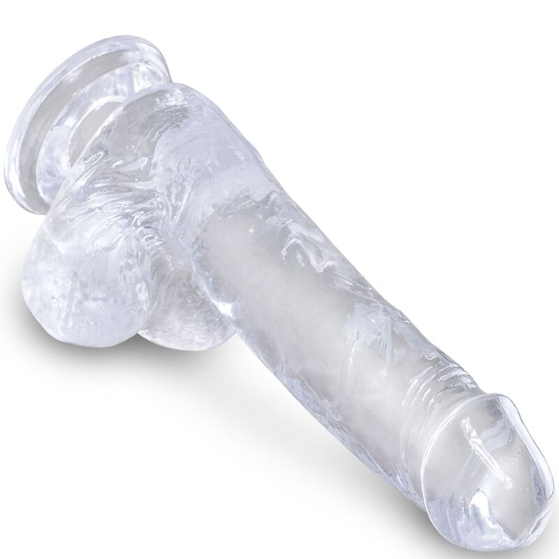 Transparent Realistic Dildo with Balls 13.5cm