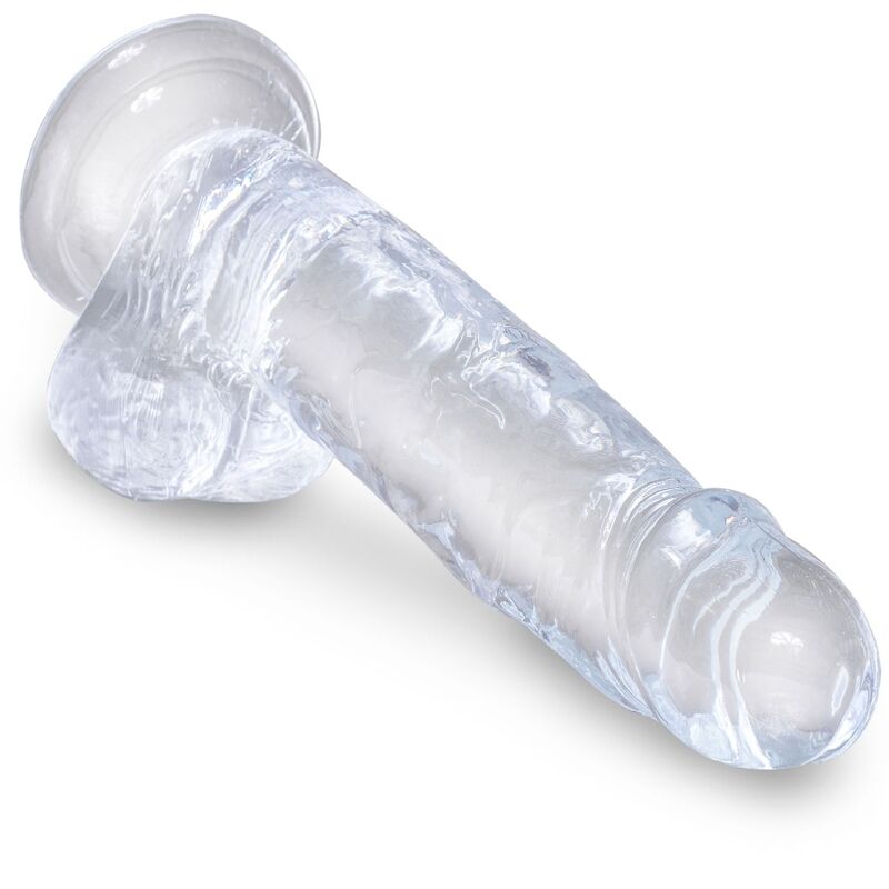 Clear Realistic 15.2cm Penis With Balls