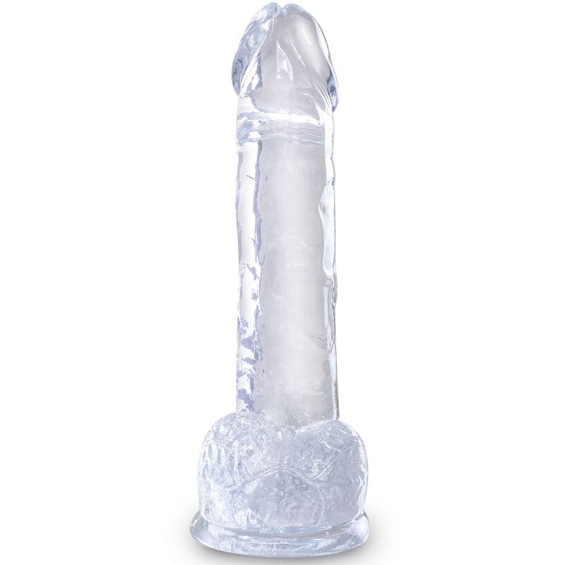 Clear Realistic 15.2cm Penis With Balls