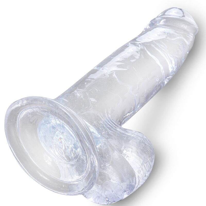 Clear Realistic 15.2cm Penis With Balls