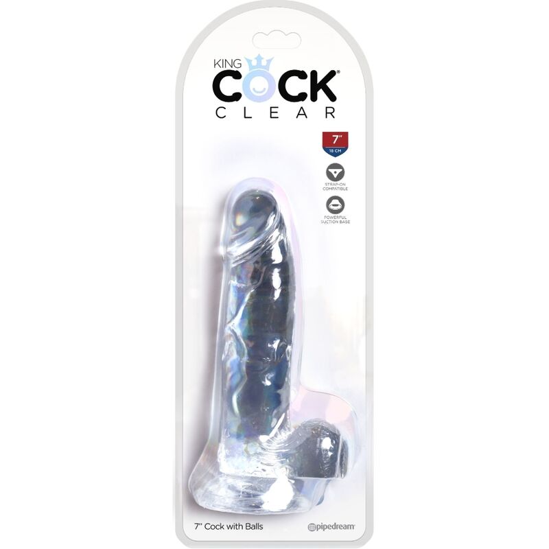 Clear Realistic 15.2cm Penis With Balls