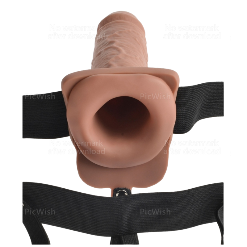 Rechargeable Vibrating Harness Dildo 17.8cm