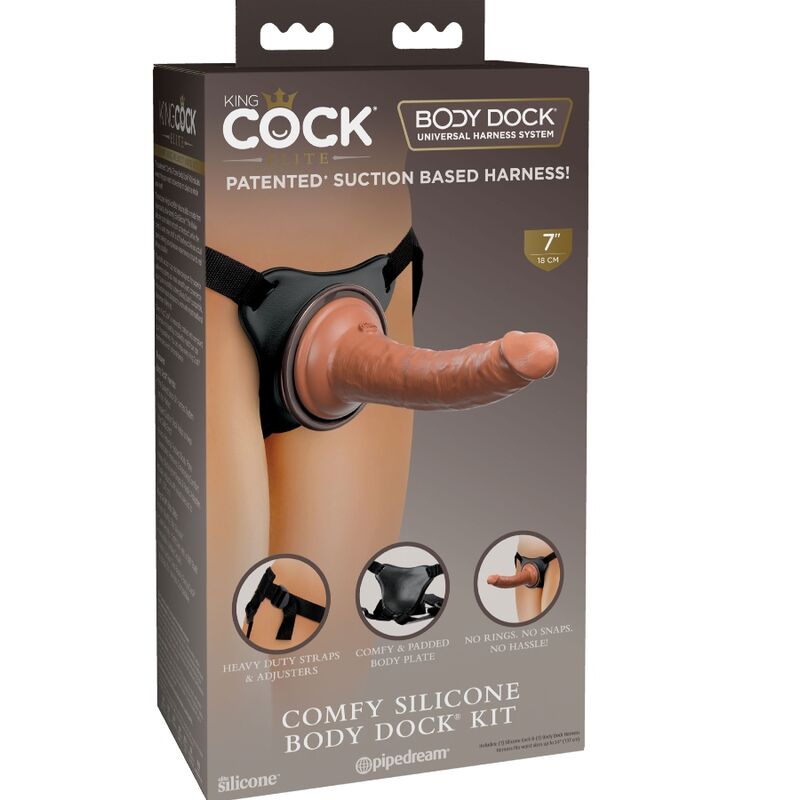 Elite Comfy Adjustable Harness & 17.8cm Dildo