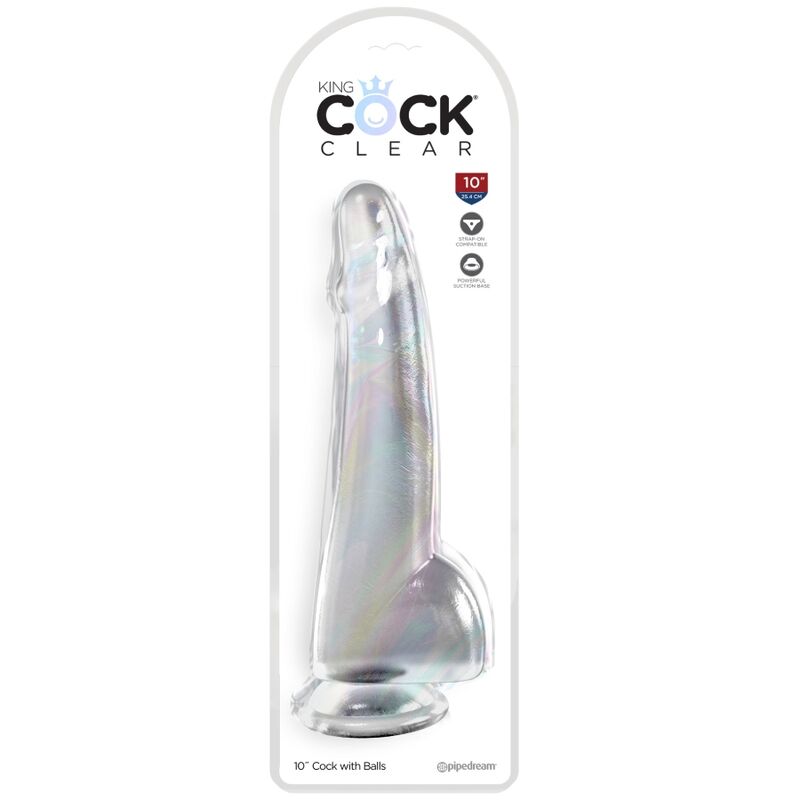 Clear Realistic Dildo With Balls - 19cm