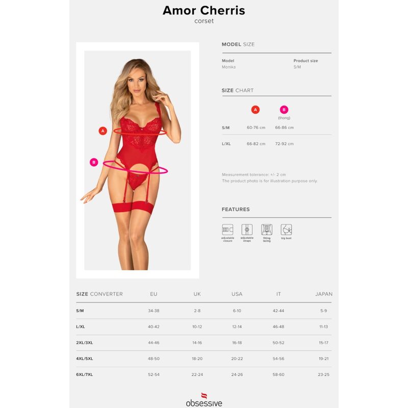 Amor Cherris Corset & Thong Set S/M