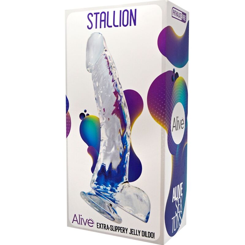 Stallion Realistic 22 Cm Transparent Dildo