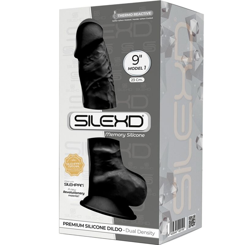 Model 1 Realistic Black Silicone Penis 23cm
