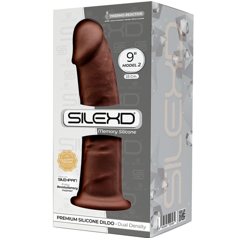Model 2 Realistic Silicone Penis - Brown 23cm