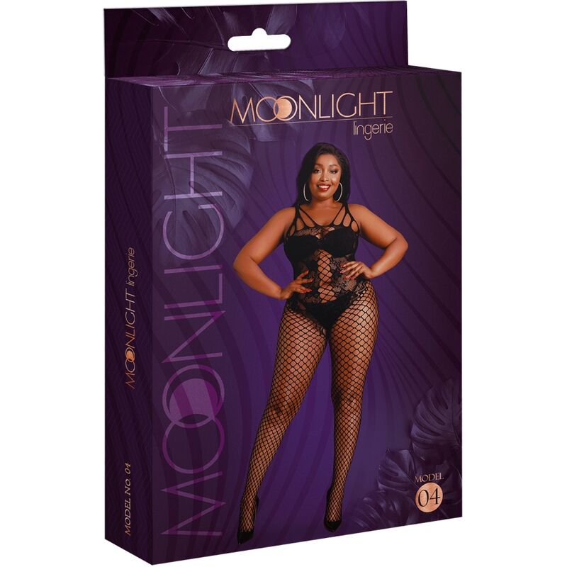 Plus Size Model 4 Black Bodystocking