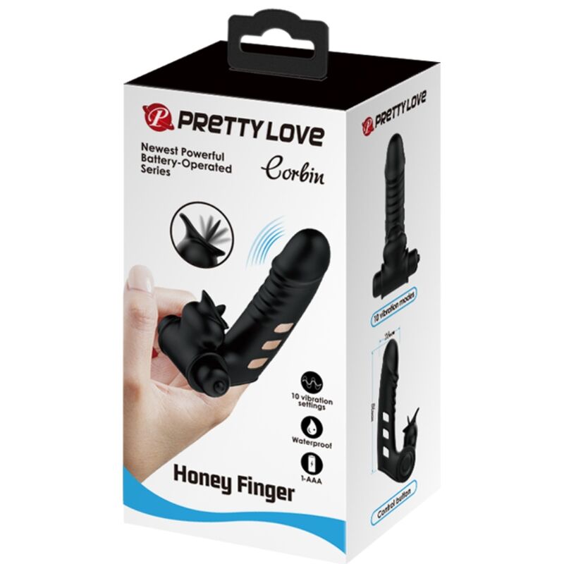 Corbin Black Finger Vibrator Cover