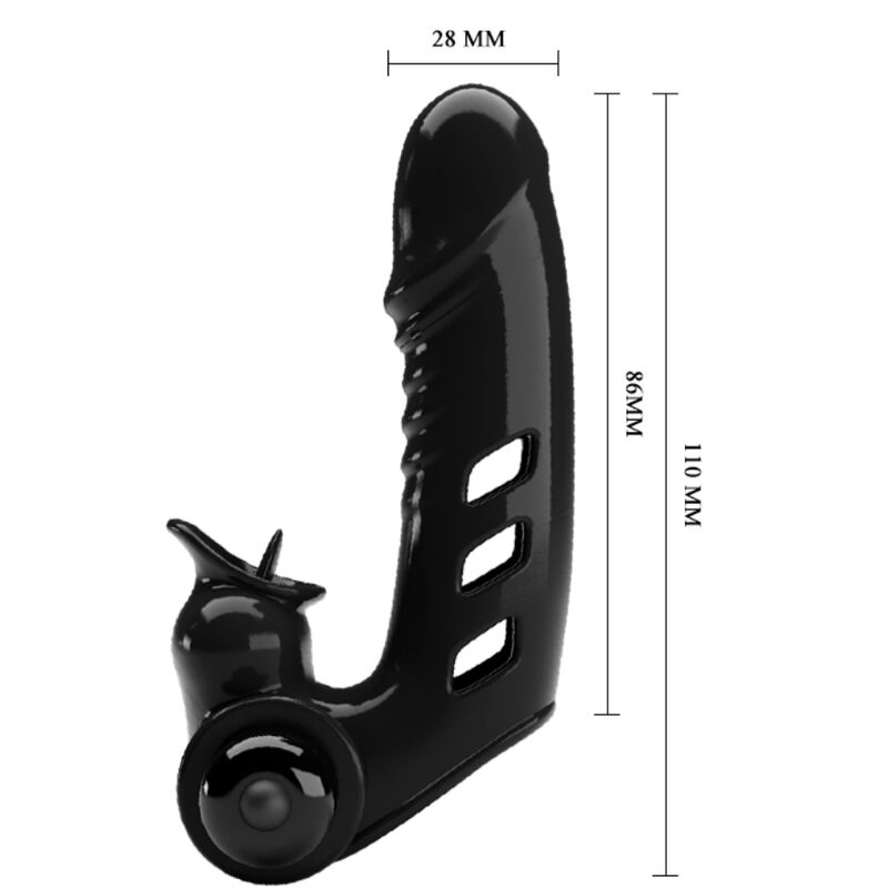 Corbin Black Finger Vibrator Cover