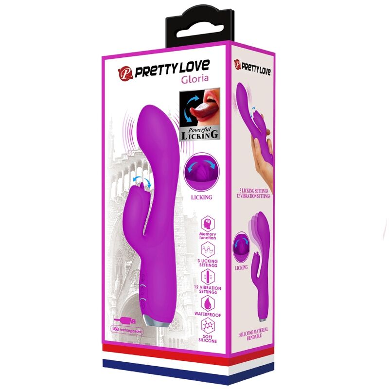 Vibrador Conejo Gloria Recargable Color Morado