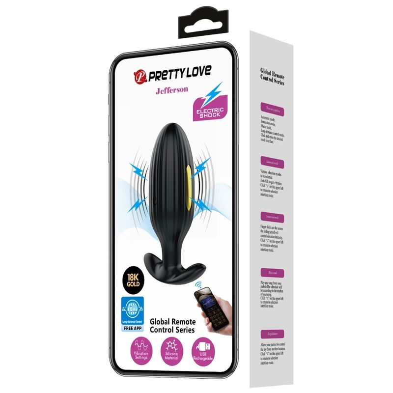 Jefferson App Controlled Anal Plug - Black
