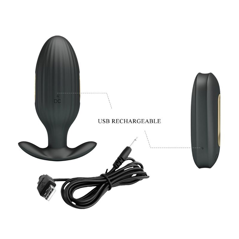 Kelly Rechargeable Anal Vibrator - Black