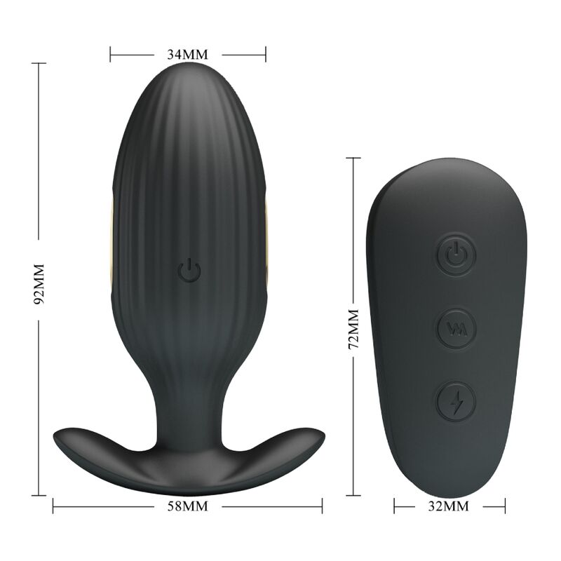 Kelly Rechargeable Anal Vibrator - Black
