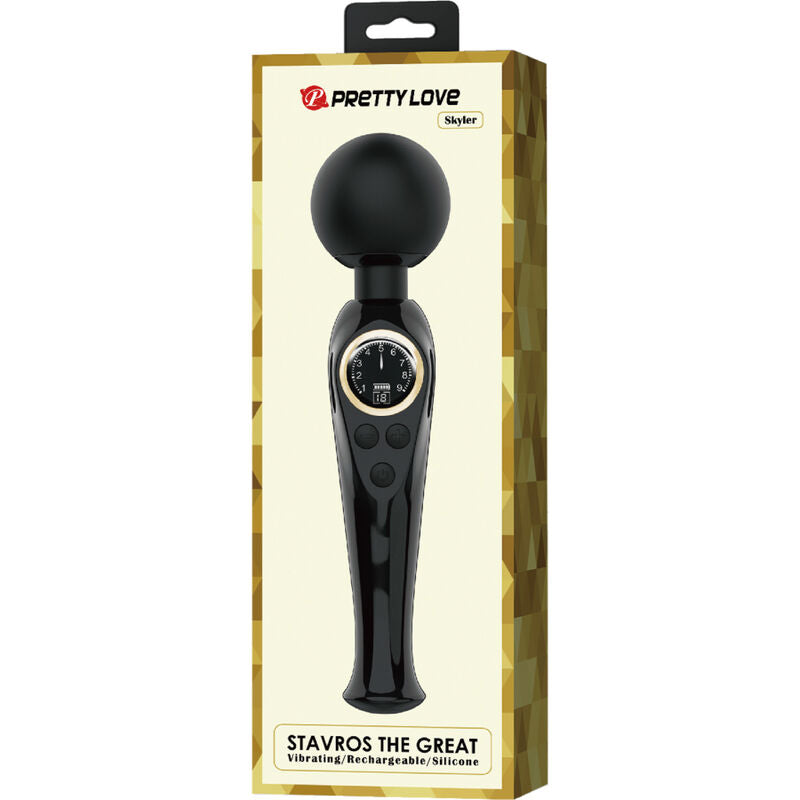 Skyler Vibrating Massage Wand - Black