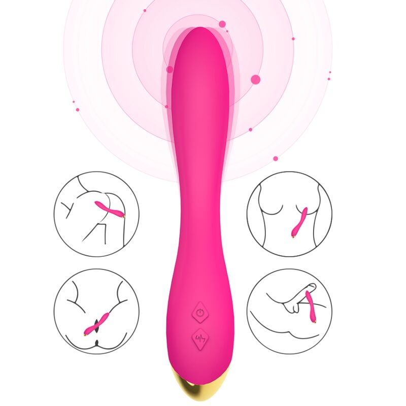 Flamingo Multiposition Vibrator - Fuchsia