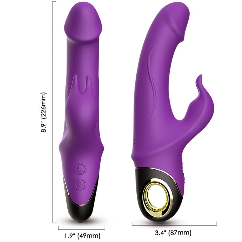 Meteror Purple Rabbit Vibrator Dildo