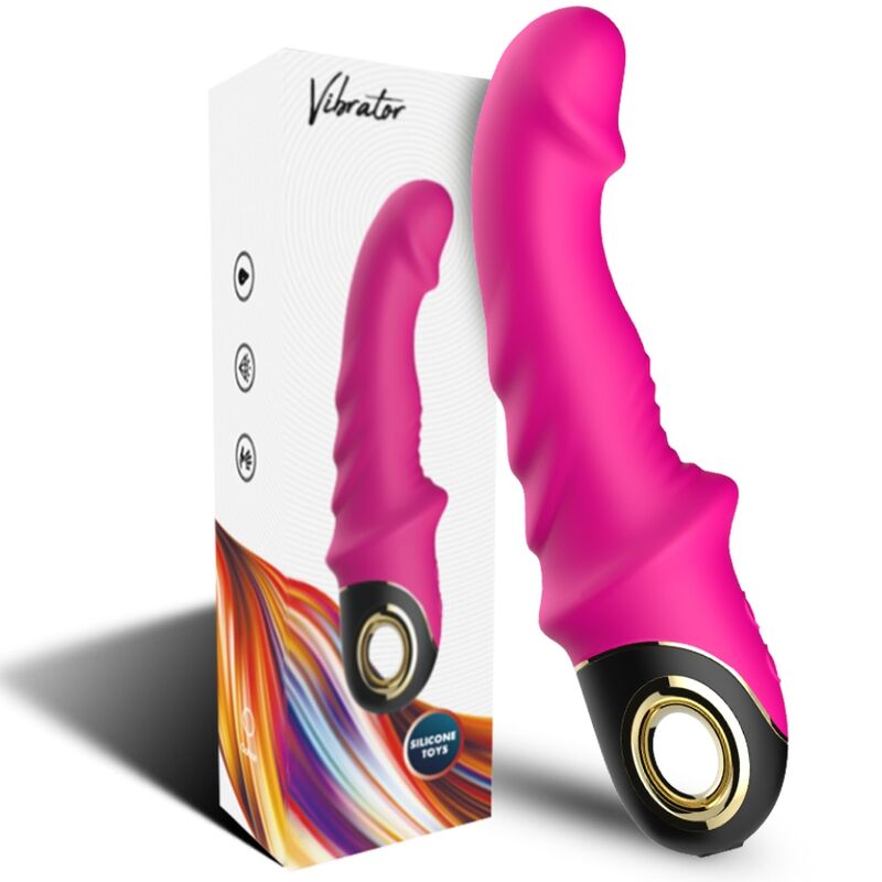 Joyblade Rotating Vibrating Dildo - Fuchsia
