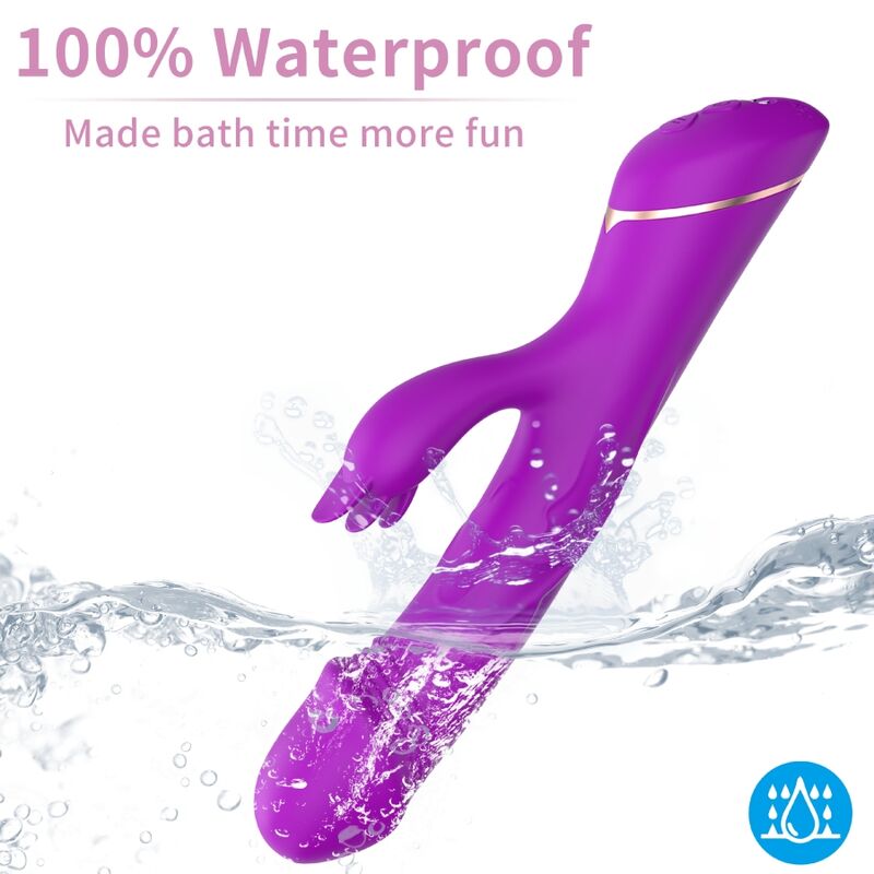 Purple Silicone Rabbit Vibrator Dildo