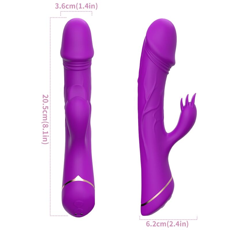 Purple Silicone Rabbit Vibrator Dildo