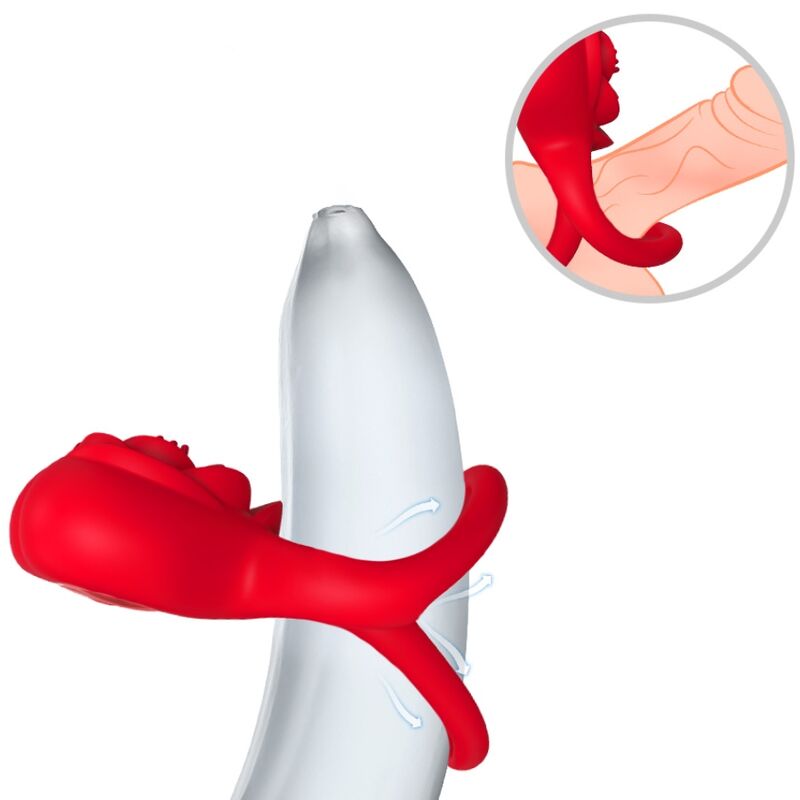 Vibrador em Forma de Coração Vermelho