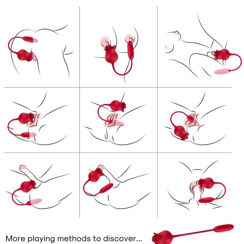 Roselip Vibrating Clit Licker - Red