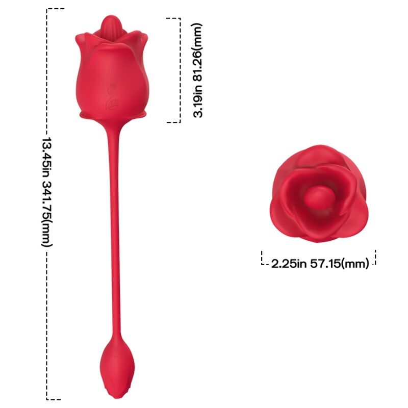 Rose 2-in-1 Suction Vibrator 10 Modes