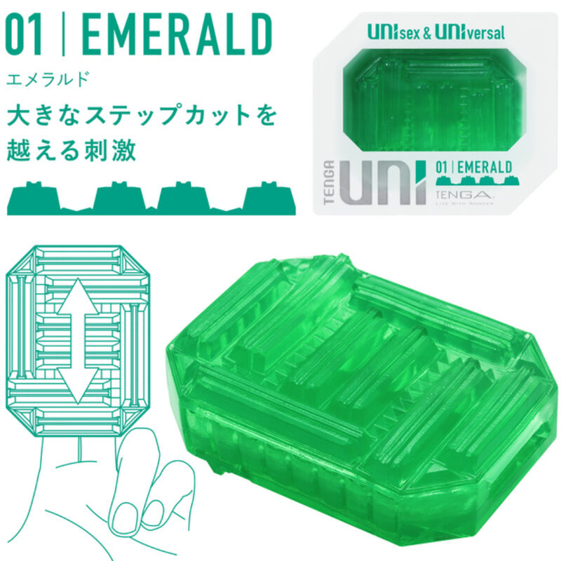 Uni Emerald Pleasure Masturbator Thimble