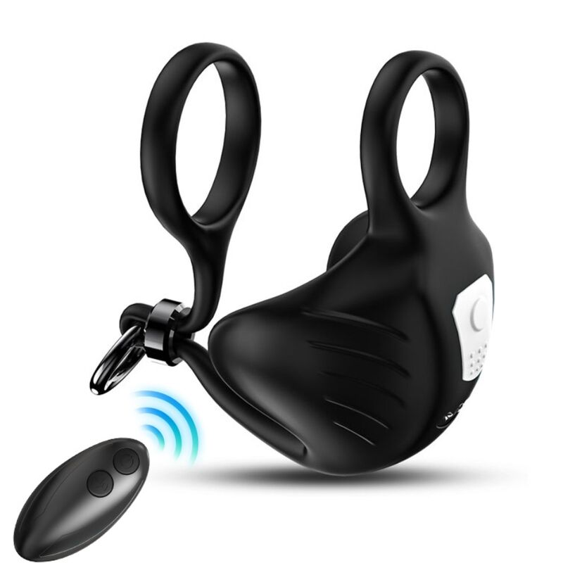 Manta Remote Control Scrotum Vibrator Ring