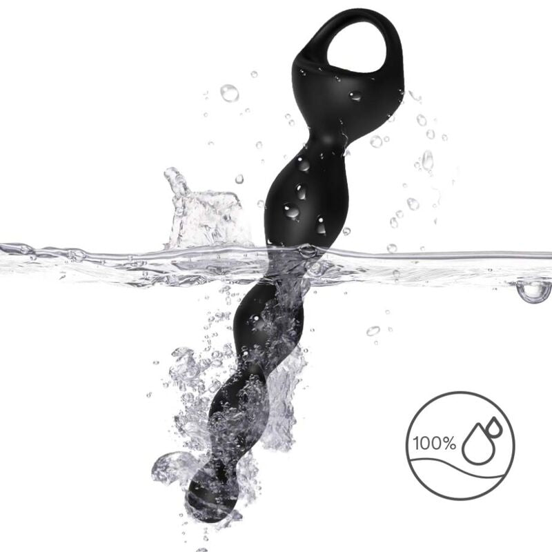 Black Finger Vibrator with Anal Plug