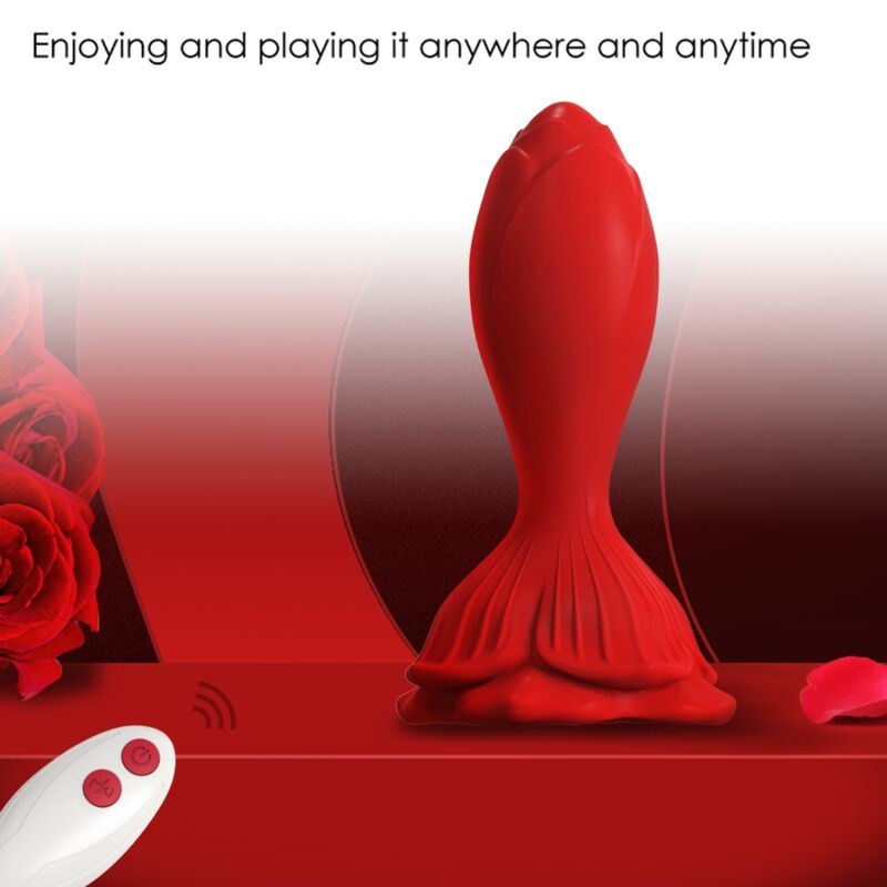 Pink Vibrator & Small Remote Anal Plug