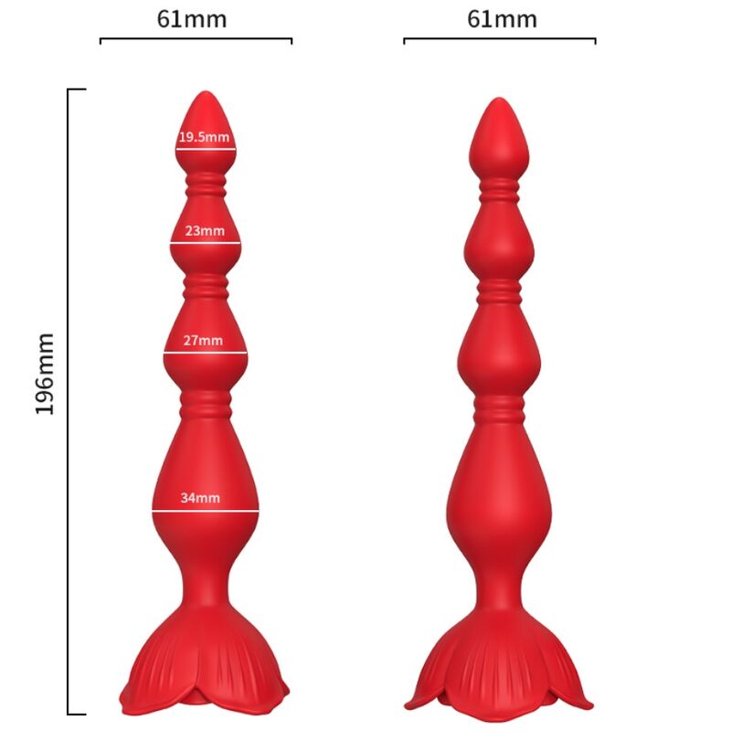 Pink Vibrator & Red Anal Plug Set
