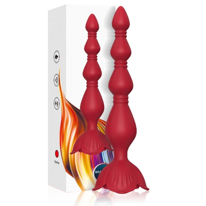 Pink Vibrator & Red Anal Plug Set