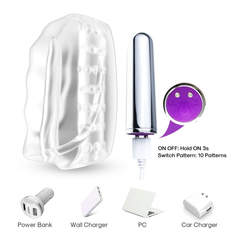 Transparent Master Masturbator & Vibrator