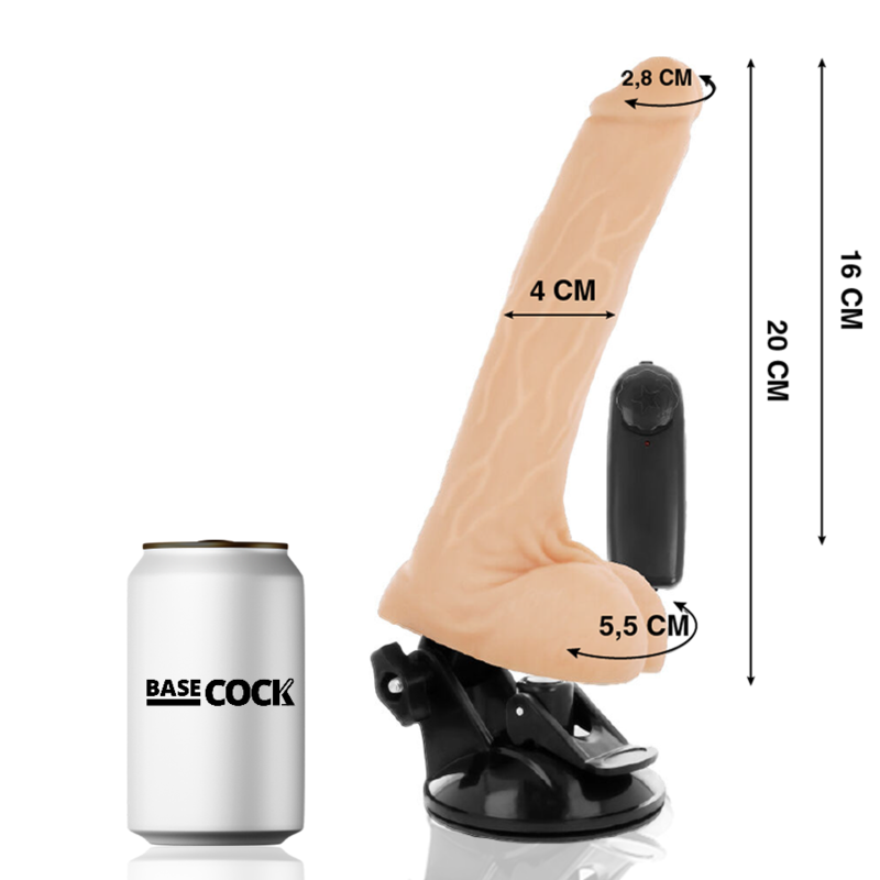 Realistic 20cm Vibrator with Remote Control