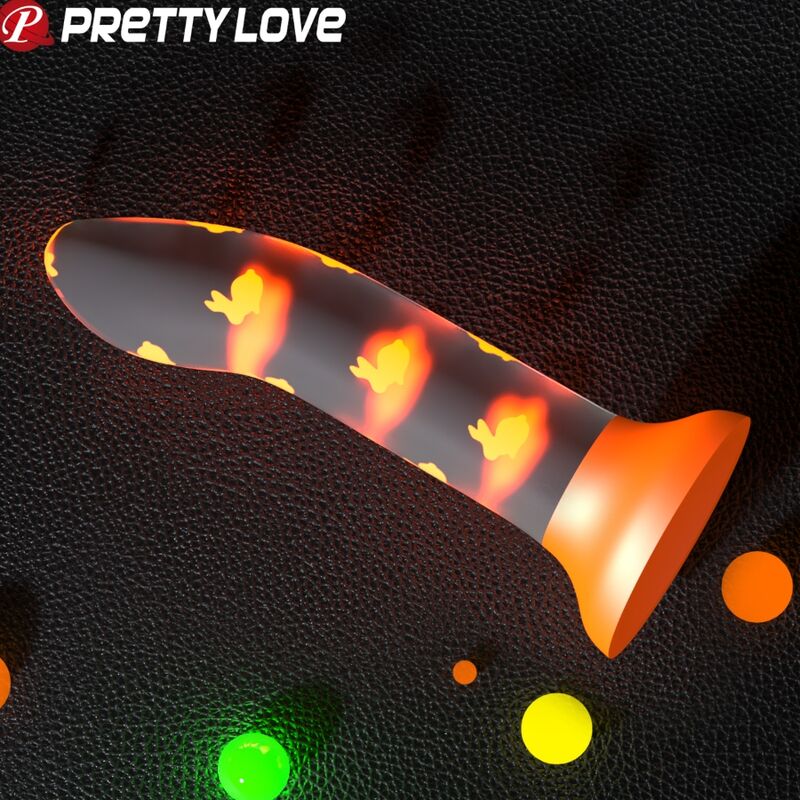 Magical Nightfall Luminous Orange Dildo