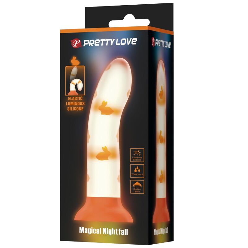 Magical Nightfall Luminous Orange Dildo