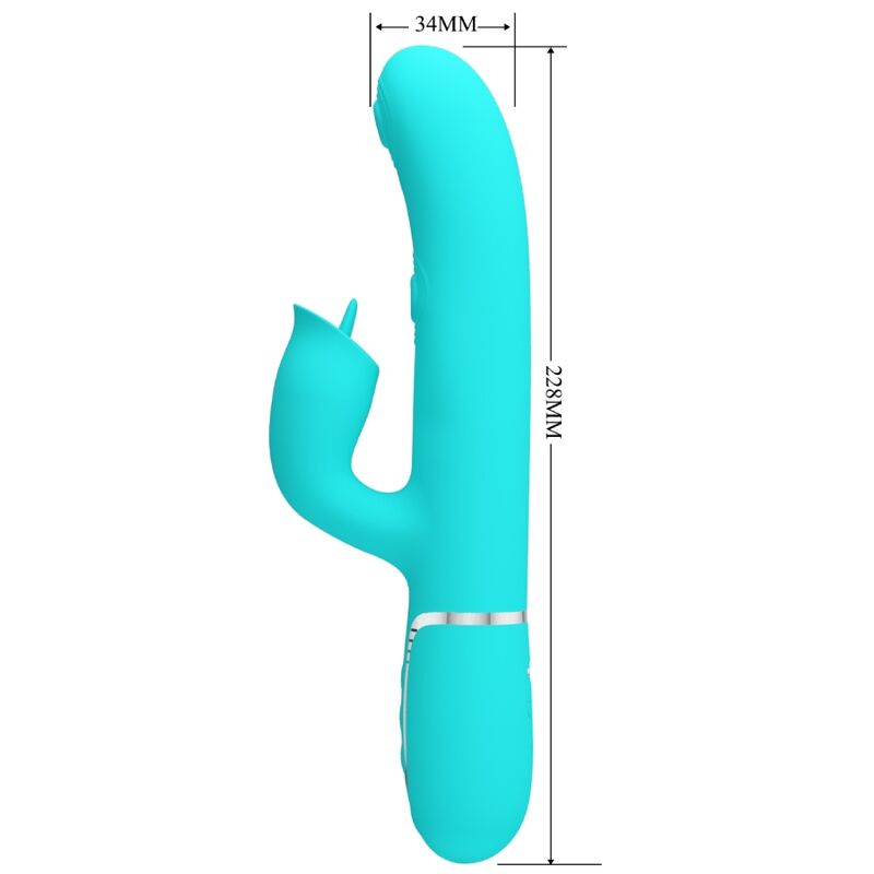 Vibrador Rabbit Lamedor Verde Agua