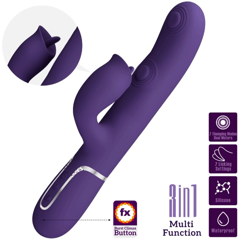 Purple Rabbit Vibrator with Licking Function