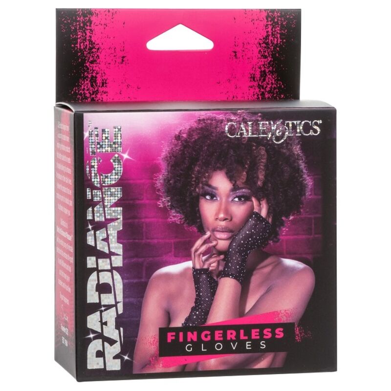 Radiance Rhinestone Fingerless Gloves